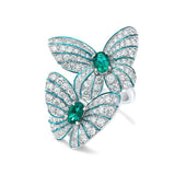 Green butterfly ring