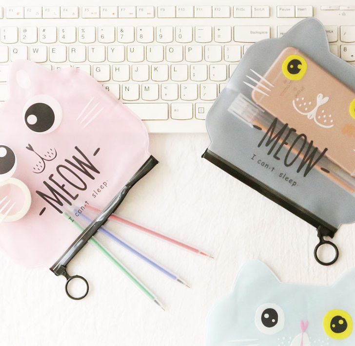 Zipper Handbags Cartoon Cat Wallet