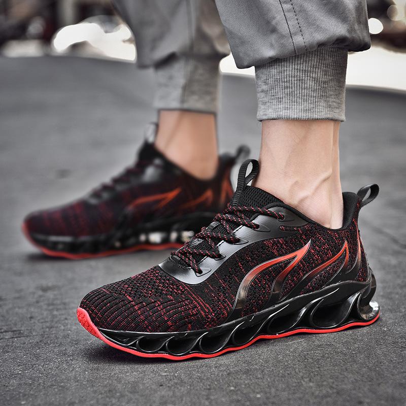 Flying woven wild thick bottom increased sports white shoes casual shoes