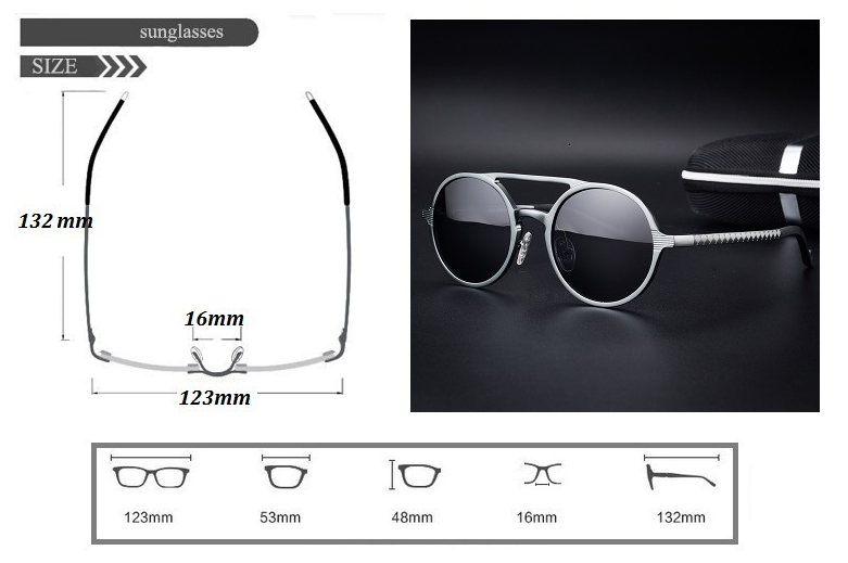 Magnesium Sunglasses Polarized Lens Vintage