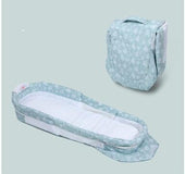 Crib bed diaper table with music portable sleeping basket