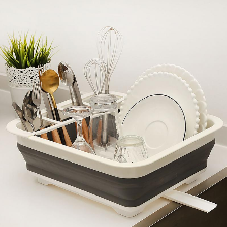 Escurridor de platos de cocina plegable