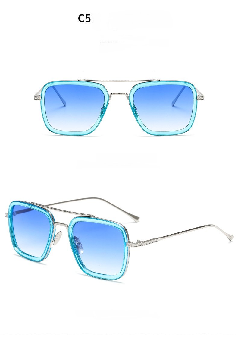Fashion Sunglasses Men Metal Square