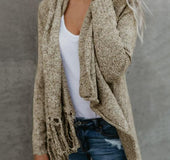 Women's shawl sweater knitted cardigan