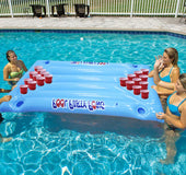 Inflatable floating row inflatable cup hole floating deck chair table tennis floating row