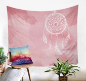 Pink Washed Dreamcatcher Wall Tapestry
