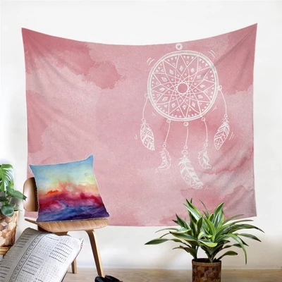 Pink Washed Dreamcatcher Wall Tapestry
