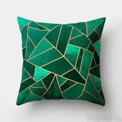 Green marble pillow case