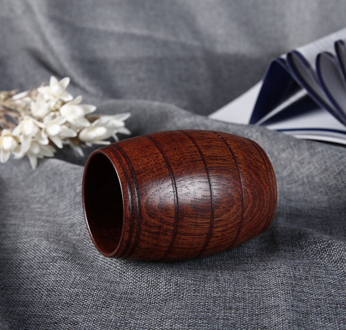 2020 Mugs Primitive Handmade Natural Jujube Wooden Cup Mug Wine Tea Juice Beer Wood Cup Drinkware