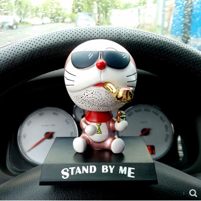 Funny personality blue fat car decoration machinecreative car interior jewelry   version jinglehand office