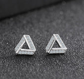 Diamond Triangle Simple Earrings