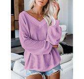 Loose V-neck sweater