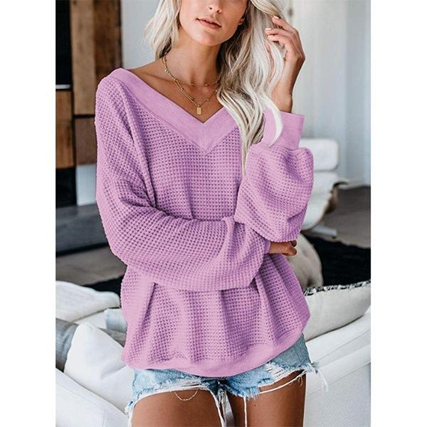 Loose V-neck sweater
