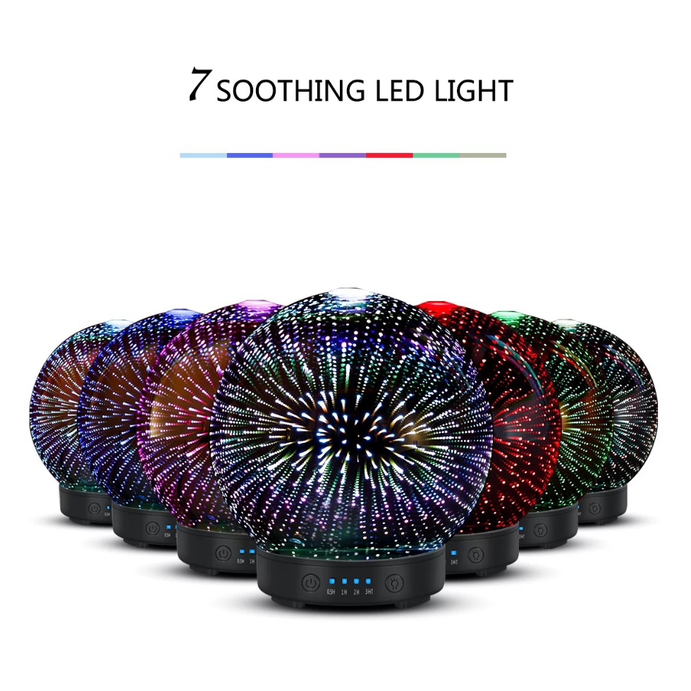 7 LED Color Lighting Modes 3D Aromatherapy