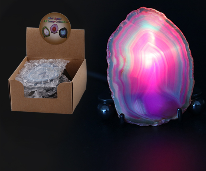 USB Agate Lights Mini Colorful LED Night Lights Creative Gifts Home Crafts