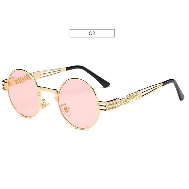 Gold Metal Fashion Steampunk Sunglasses