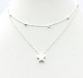 Collar corazón doble