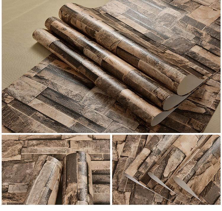 3D PVC imitation marble wallpaper