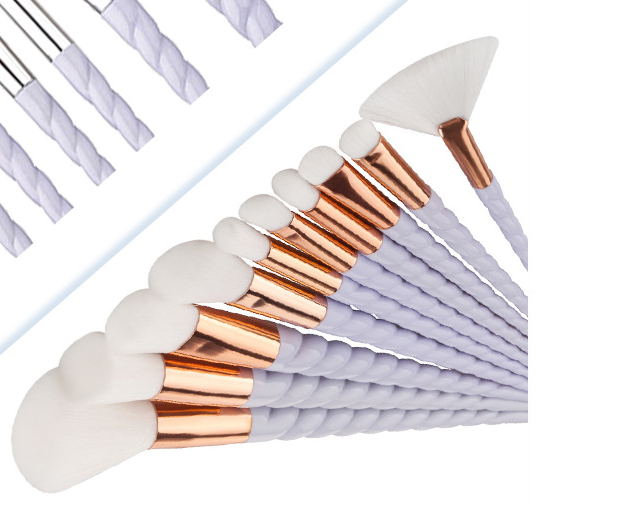 10 seven color spiral pattern make-up brush