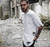 Hole short-sleeved t-shirt loose cotton