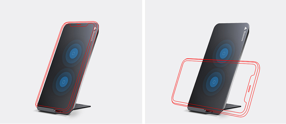 Cargador Inalámbrico De Doble Bobina Soporte Para Pantalla Android