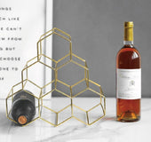 Creative Geometric Wine Rack Metal Simple Household Grape Wine Rack Restaurant Living Room Bar Wine Cabinet Wine Display