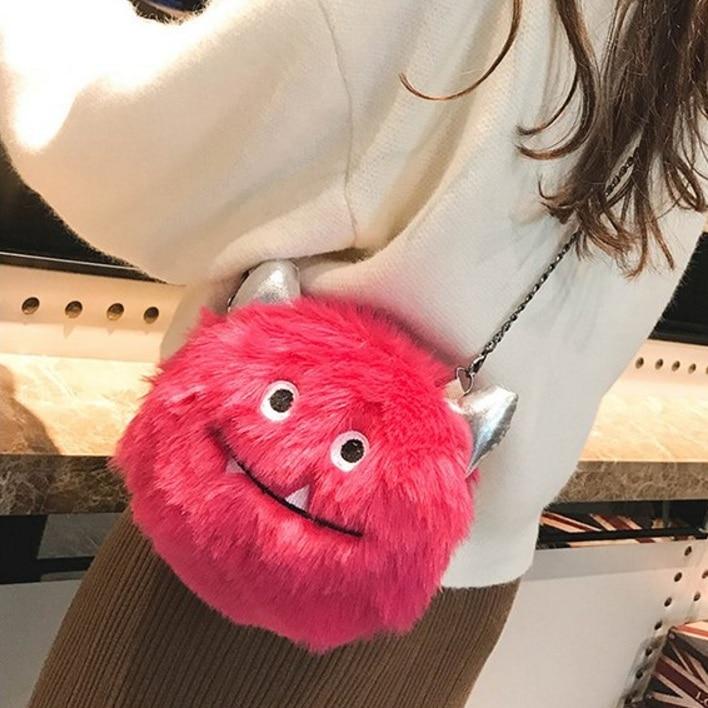Plush handbags fur shoulder bag