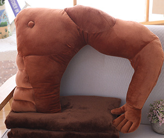 Creative boyfriend arm shape muscle male plush pillow cushion