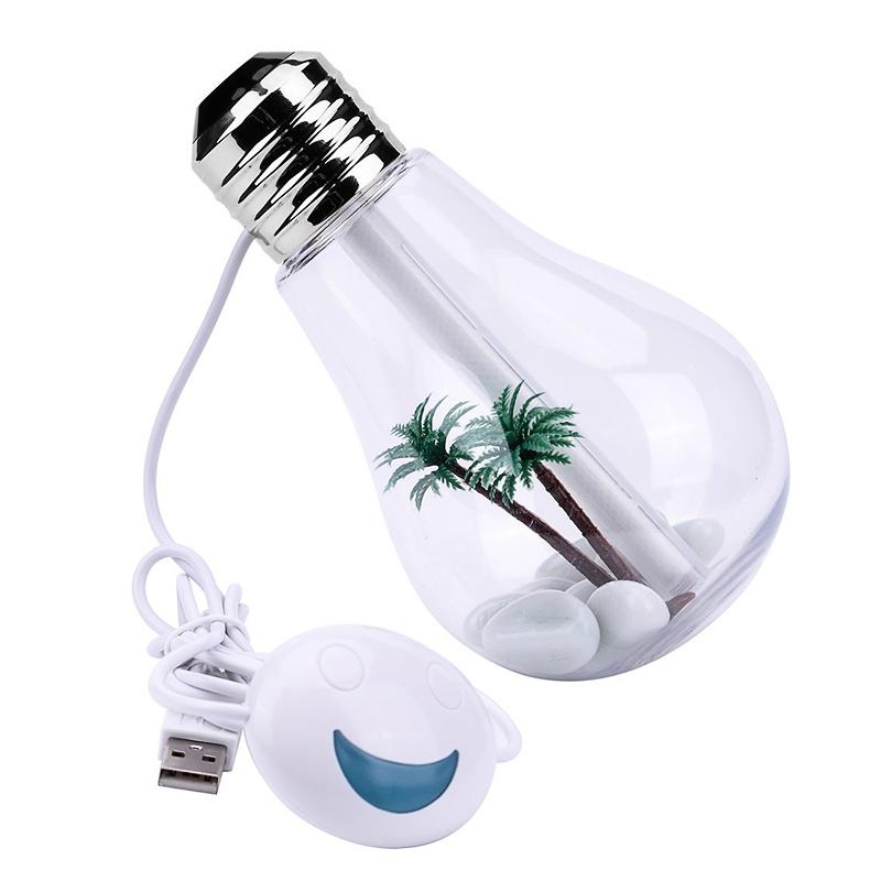 USB Humidificateur A Ultrasons Home Office Mini Aroma Diffuseur LED Nuit Lumiere aromatherapatherapie Mist Maker Creative Bouteille ampoule.
