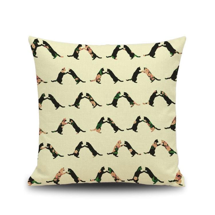 Creativeretro cartoon ins pillowcase coffee shop bar sofa cushion cover car pillow without core