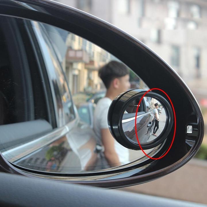 Car borderless small round mirror 360 degree blind spot mirror