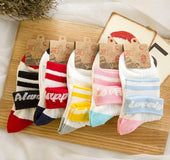 Cuffed English letter two bar socks