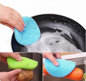 Silicone Dishwashing Sponge Scrubber Cleaning Brush Cleaning Cloth Dishwashing Pan Kitchen Washing Dishes