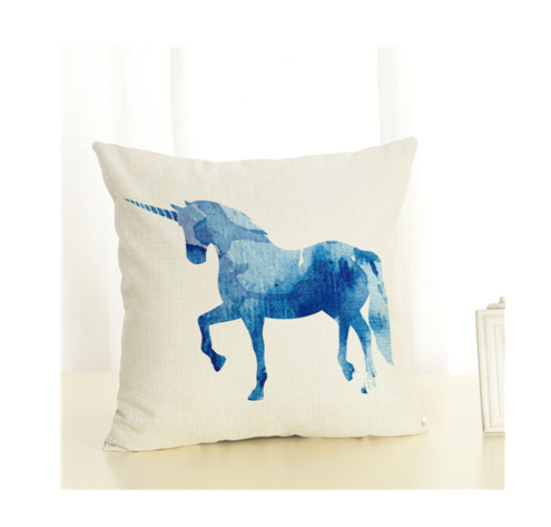 Fashion Pillow Cover Unicorn Pillow Case Cojins / Almofadas 45 Inches x 45 Cm Square Valentines Day Gift Handmade 3D Cushions