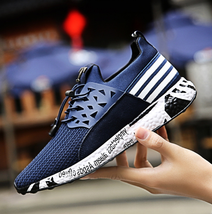 n Running Shoes for Men Trainers Telescopic rope Soft Bottom Mesh Sneakers Shoes Men