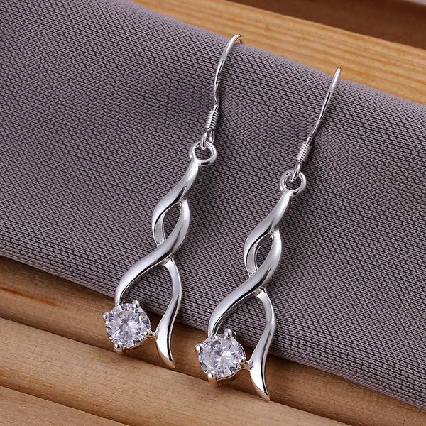 Crystal Spiral Drop Earrings