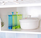 Creative stretch multi-displacement cup holder plastic cup holder glass cup storage rack upside down