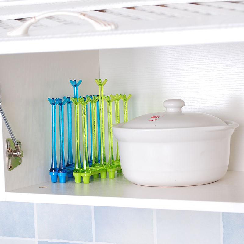 Creative stretch multi-displacement cup holder plastic cup holder glass cup storage rack upside down
