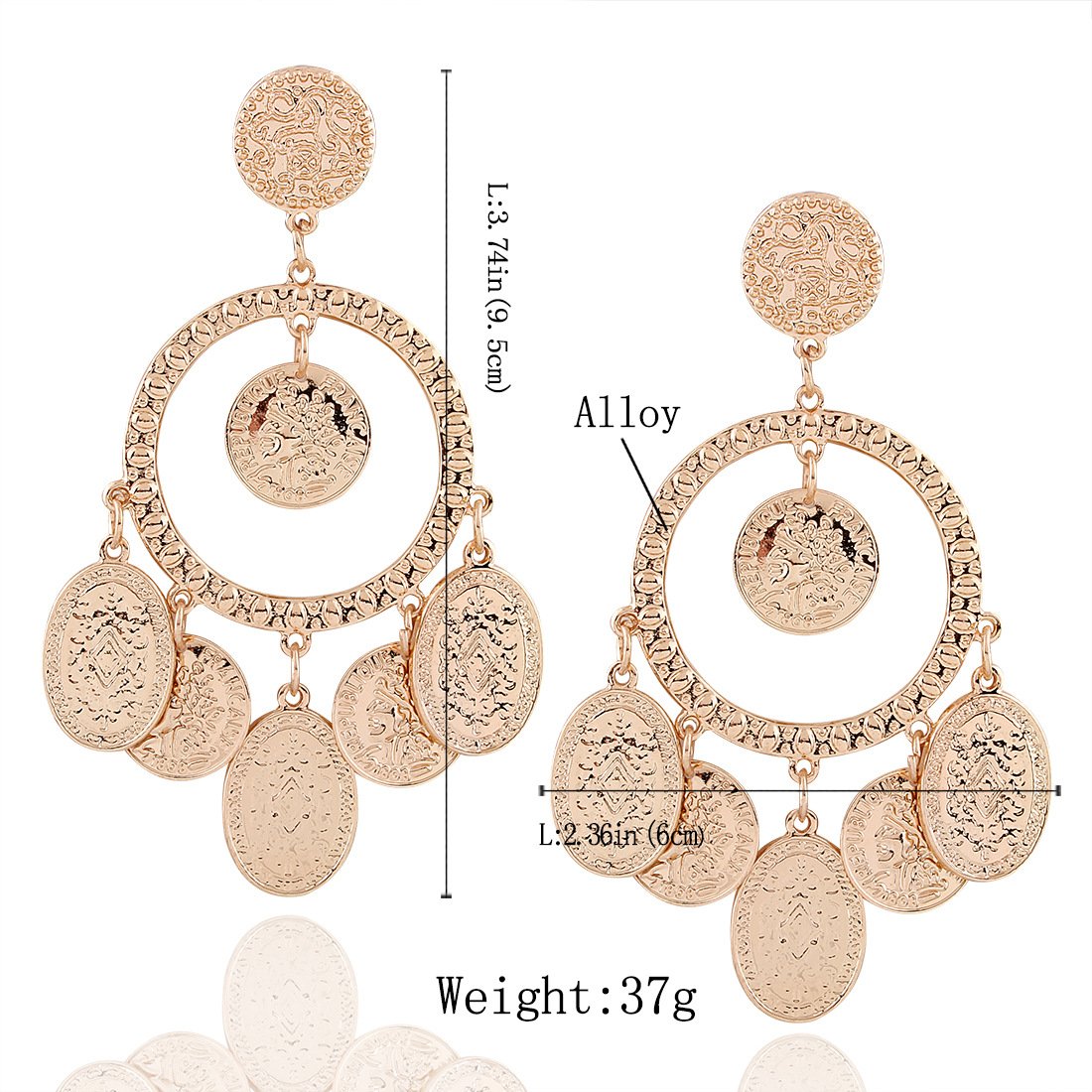 Bohemian exaggerated earrings