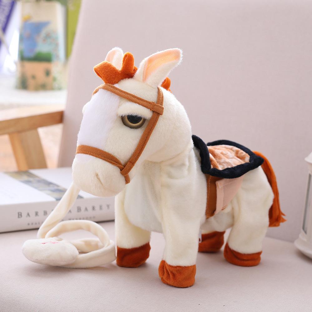 Simulation horse electric plush toy