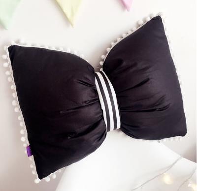 Lovely ball bow tie pillow blanket Nordic ins bedside sofa cushion pillow quilt