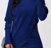 Irregular hooded sweater