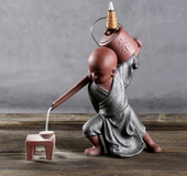 Ceramic backflow incense burner decoration