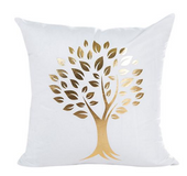 Throw Pillow Case with Gold Foil Accent