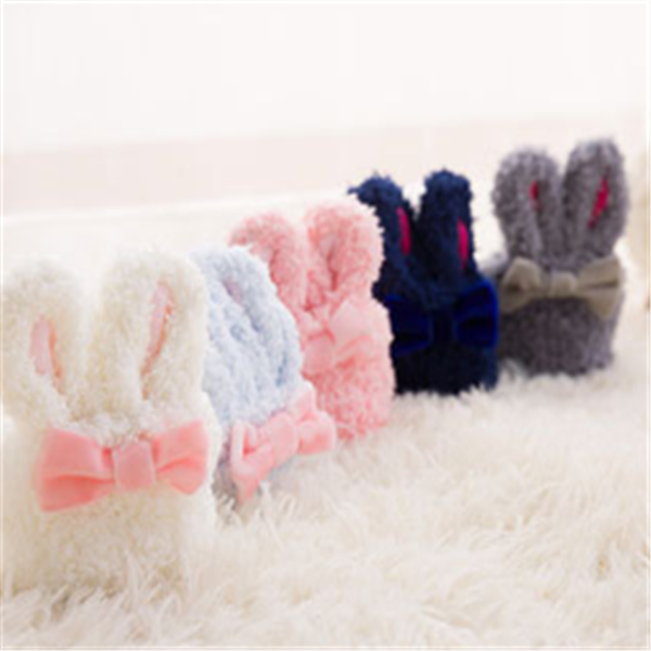 Coral velvet socks