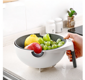 Double sink dish drain basket plastic washing basket kitchen washing basket fruit home living room creative fruit plate