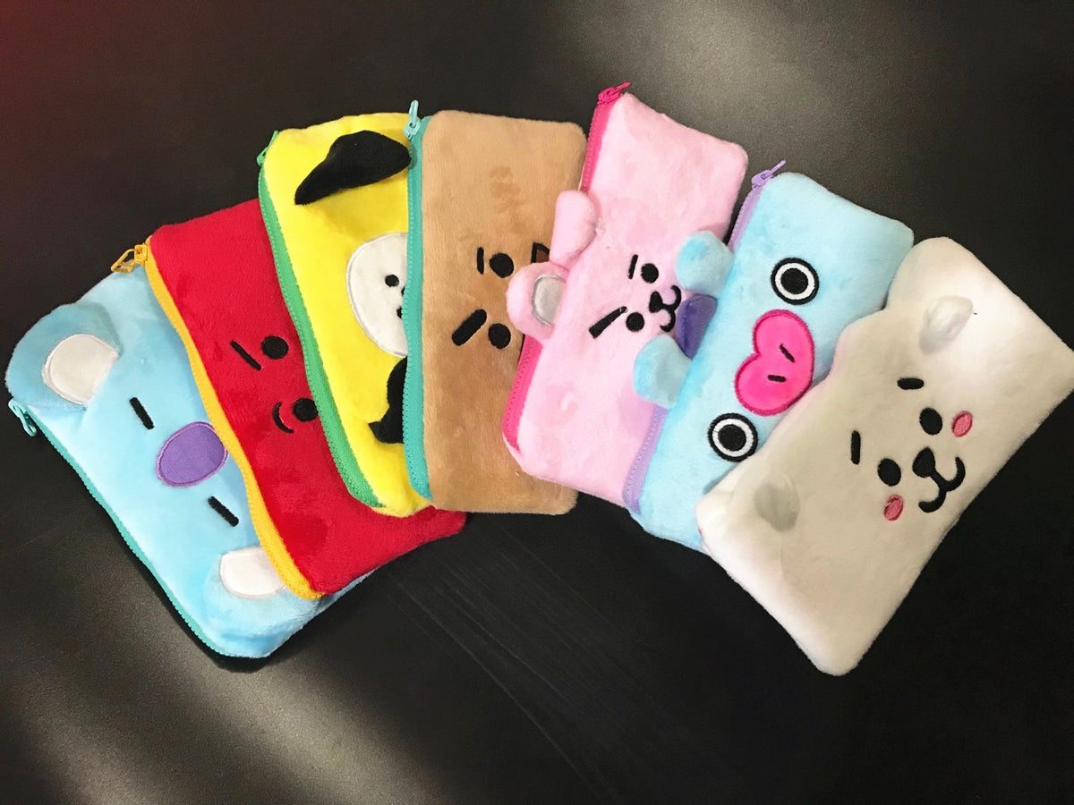 Plush pencil bag cartoon makeup purse storage bag