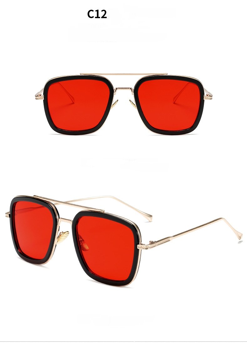 Fashion Sunglasses Men Metal Square