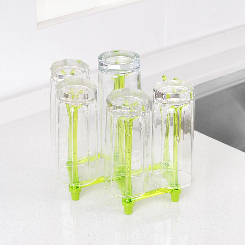 Creative stretch multi-displacement cup holder plastic cup holder glass cup storage rack upside down