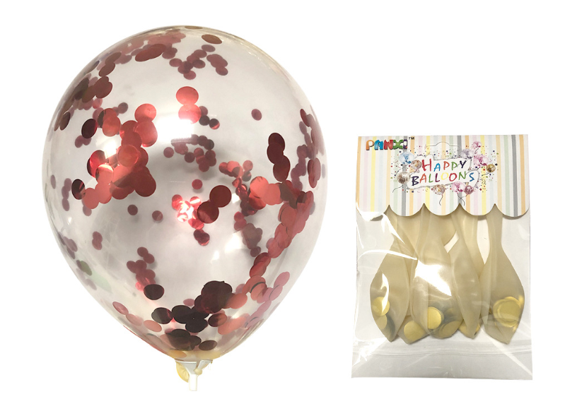 12-inch transparent dot paper balloon color gold sequins birthday paper circular Balloon Wedding Decoration